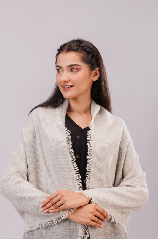 Natural double reverse with 4 side fringes