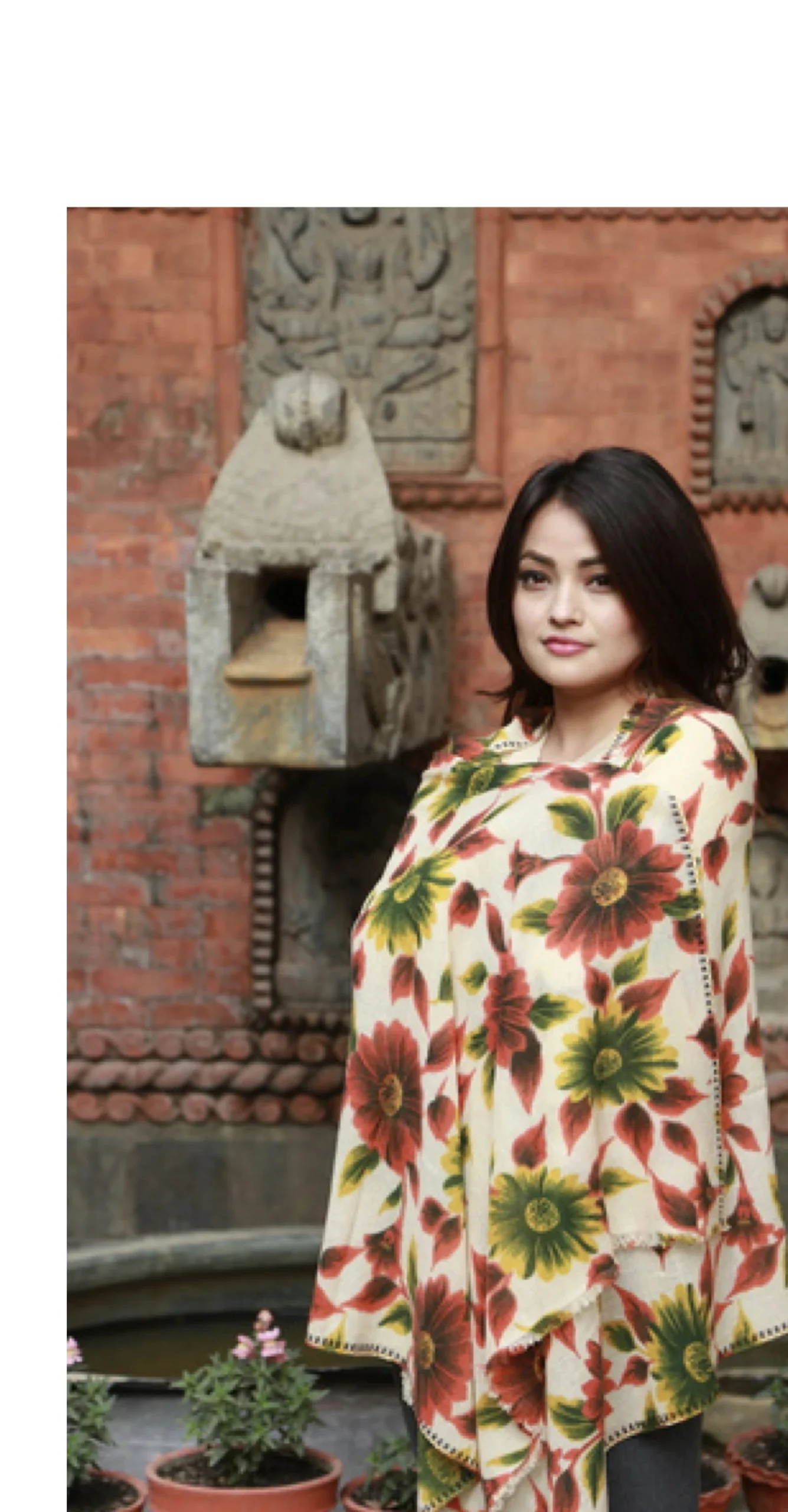 Sunflower Print Stole