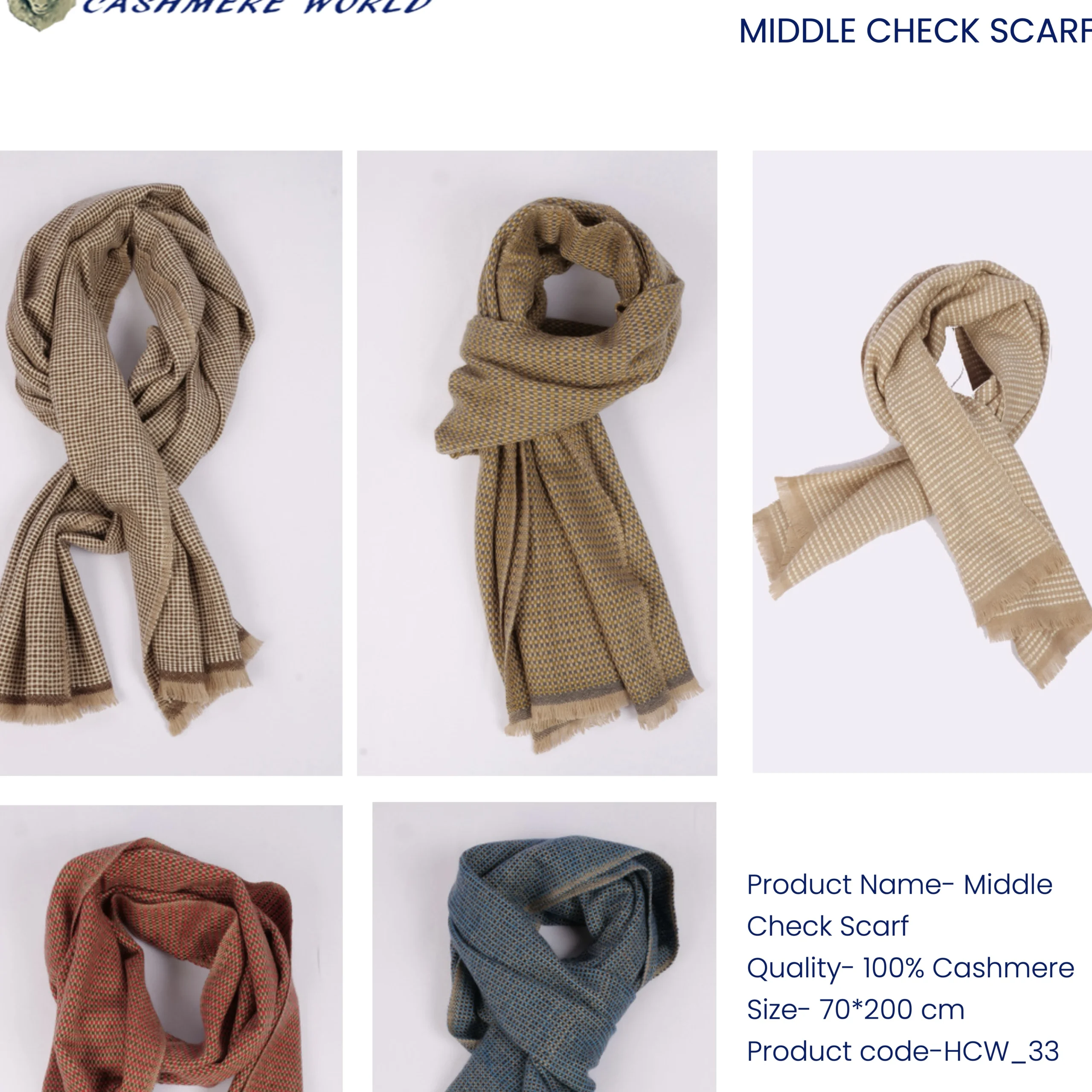 Middle Check Scarf