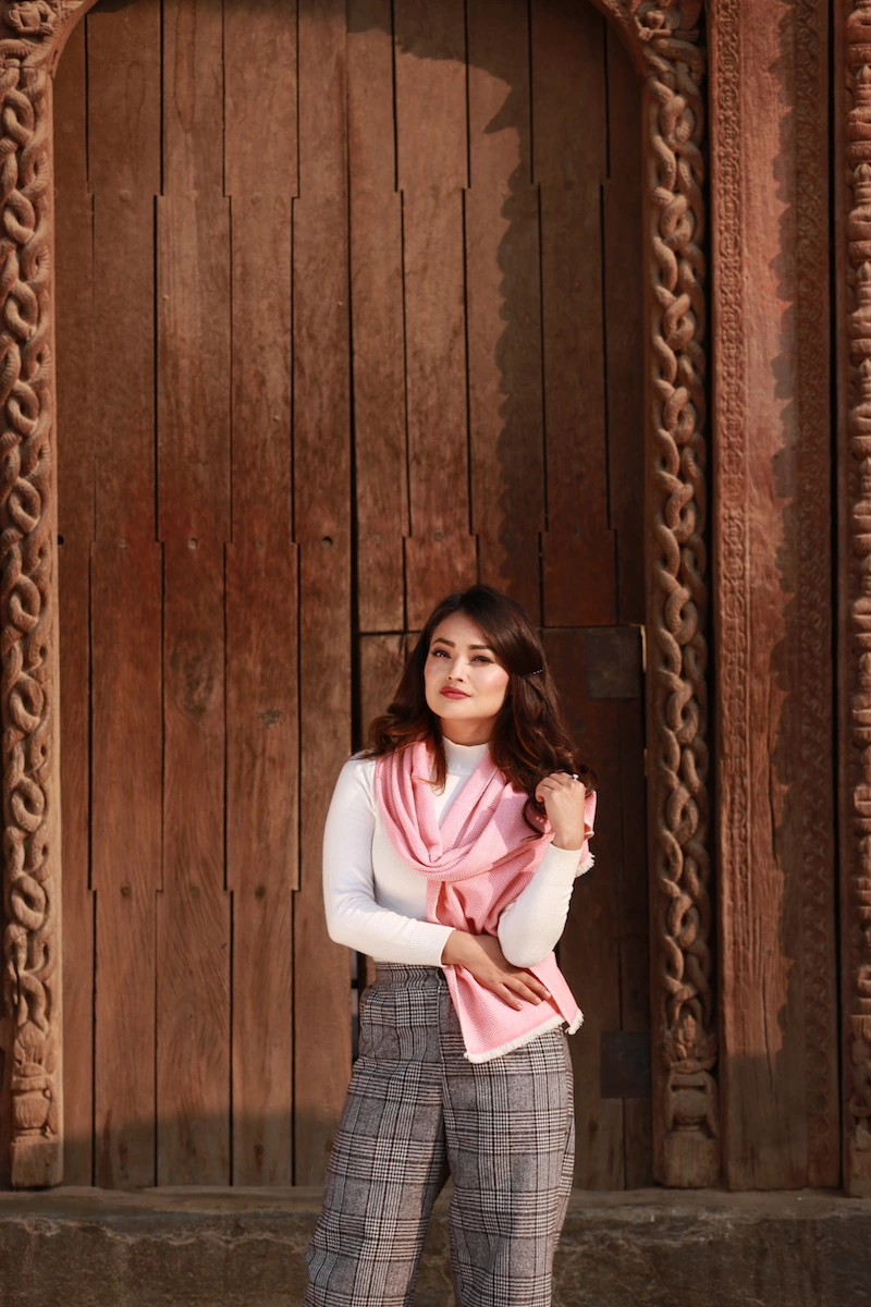 Bordered Fringe Shawl