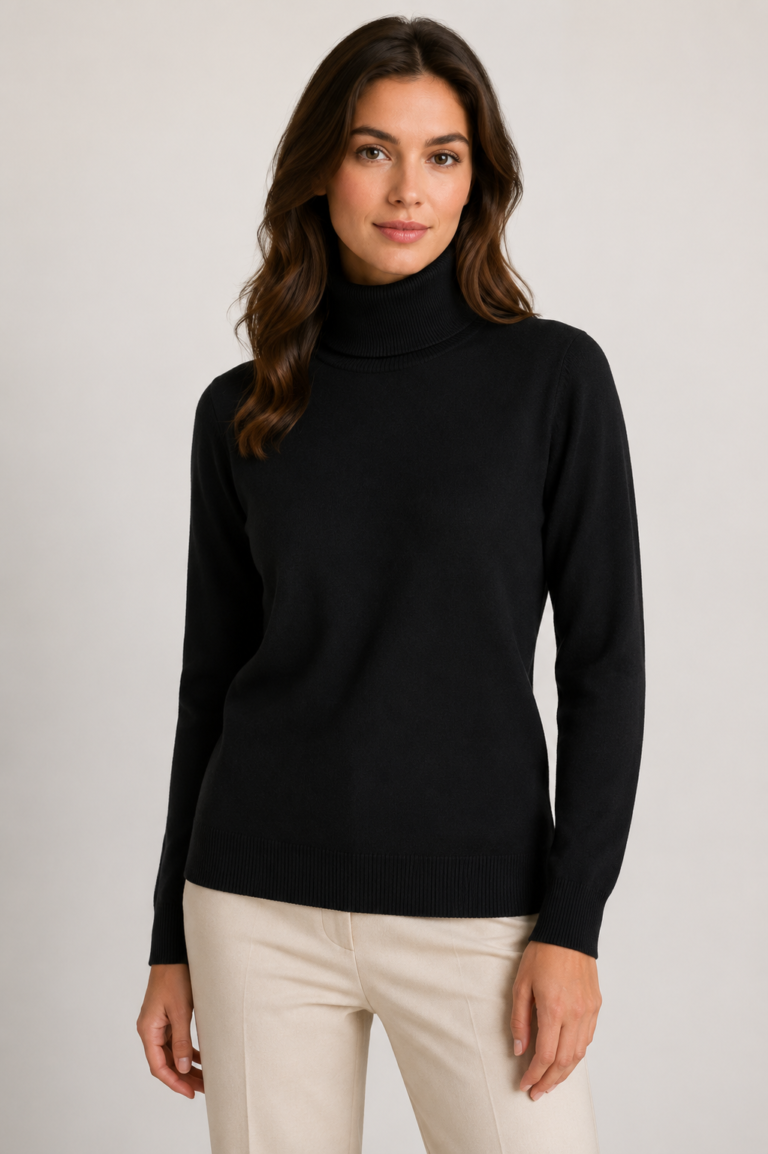 Women’s Luxury Turtleneck Chyangra Cashmere Sweater